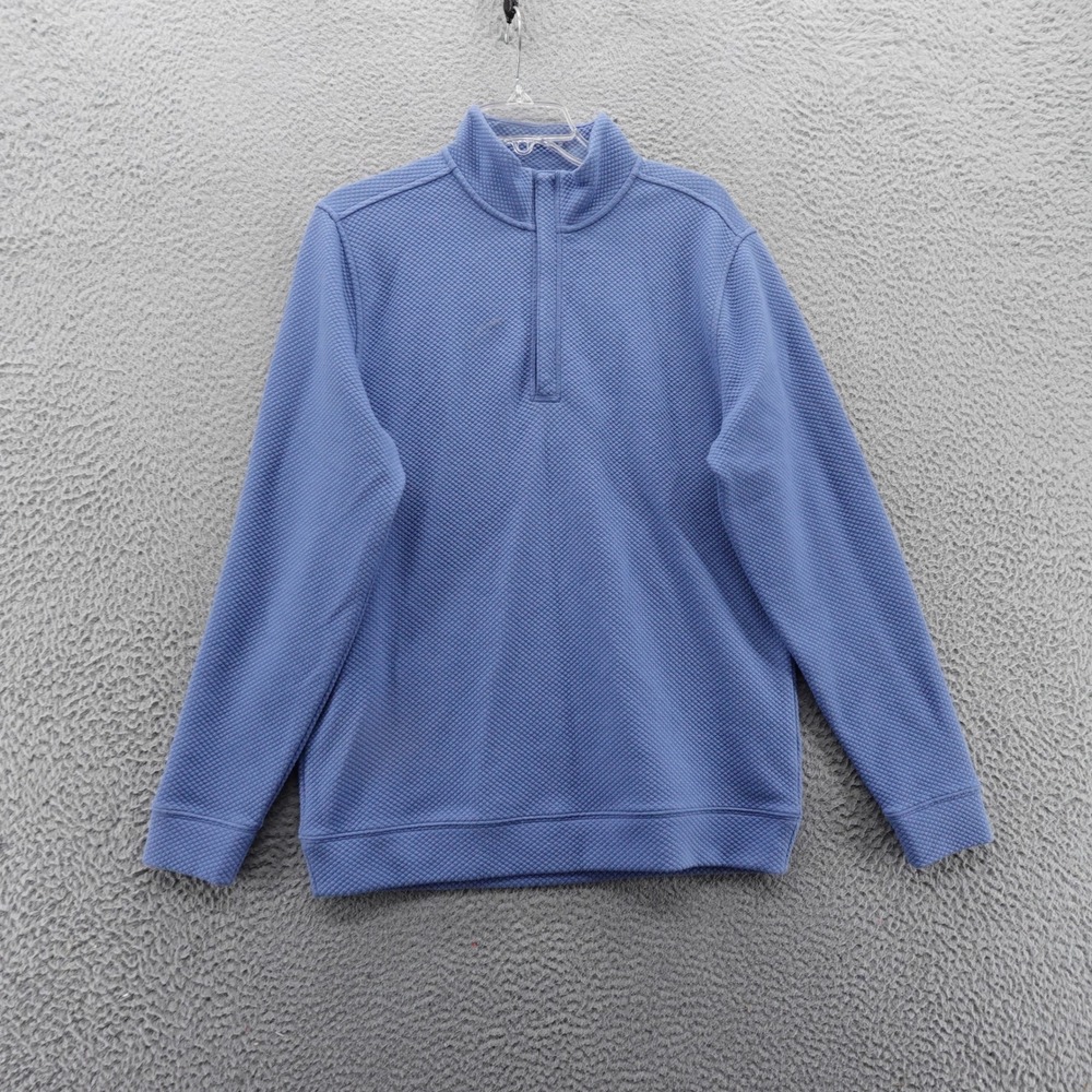 Walter Hagen Mens Clubhouse Midweight 1/4 Zip Pullover Sweater Blue Small NEW